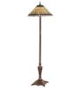 64" High Tiffany Jeweled Peacock Floor Lamp