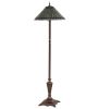 64" High Tiffany Jeweled Peacock Floor Lamp
