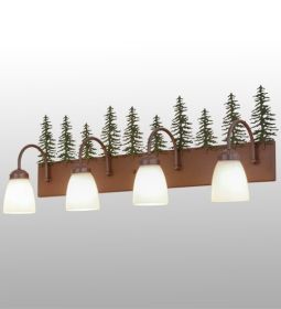 35"W Tall Pines 4 LT Vanity Light