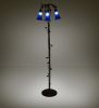 58" High Blue Tiffany Pond Lily 3 Light Floor Lamp