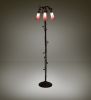 58" High Pink Tiffany Pond Lily 3 Light Floor Lamp