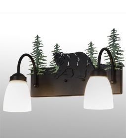 16" Wide Lone Bear 2 Light Vanity Light