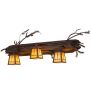 38"W Pine Branch Valley View 3 LT Vanity Light