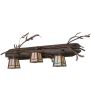 38"W Pine Branch Valley View 3 LT Vanity Light