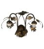 17.5"W Greenbriar Oak Antique Copper 2 LT Wall Sconce Hardware
