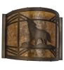 12" Wide Wolf on the Loose Wall Sconce
