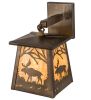 7" Wide Moose at Dawn Hanging Wall Sconce