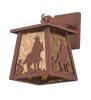 7" Wide Cowboy and Horse Lantern Wall Sconce