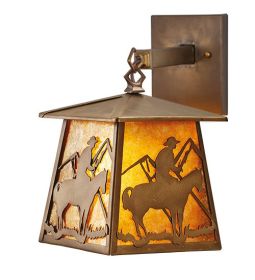 7.5"W Cowboy Hanging Wall Sconce