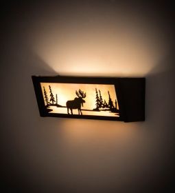 16"W Moose at Lake Vanity Light