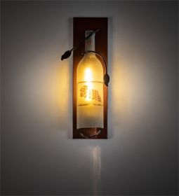 6" Wide Tuscan Vineyard Wine Bottle Wall Sconce