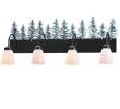 34"W Tall Pines 4 LT Vanity Light