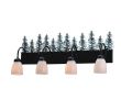 34"W Tall Pines 4 LT Vanity Light