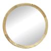 D20x1.5"Transitional Decor Style Mango Wood Wall Mirror Wall Decor with Frame of Solid Mango Wood for Bathroom,Entryway Console Lean Against Wall