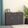 Sideboard Gray 43.3"x11.8"x29.5" Engineered Wood