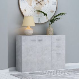 Sideboard Concrete Gray 41.3"x11.8"x29.5" Engineered Wood