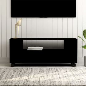 TV Cabinet Black 47.2"x13.8"x18.9" Engineered Wood
