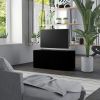 TV Cabinet Black 31.5"x13.4"x14.2" Engineered Wood