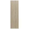 Book Cabinet White and Sonoma Oak 38.4"x11.6"x39.4" Engineered Wood