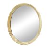D20x1.5"Transitional Decor Style Mango Wood Wall Mirror Wall Decor with Frame of Solid Mango Wood for Bathroom,Entryway Console Lean Against Wall