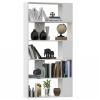 Book Cabinet/Room Divider White 31.5"x9.4"x62.6" Engineered Wood