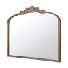 40x31" Baroque Inspired Gold Mirror for Dresser Wall Decor with Luxurious Look., over Fireplace Mantel, Bathroom