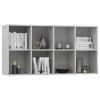 Book Cabinet/Sideboard Concrete Gray 26"x11.8"x51.2" Engineered Wood