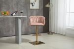 COOLMORE Vintage Bar Stools with Back and Footrest Counter Height Dining Chairs 2PC/SET