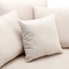 360Â° Swivel Accent Barrel Chair with Storage Ottoman & 4 Pillows; Modern Linen Leisure Chair Round Accent for Living Room; Creamy White