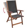 7 Piece Patio Dining Set Solid Acacia Wood