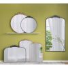30x32" Classic Design Mirror with Round Shape and Baroque Inspired Frame for Bathroom, Entryway Console Lean Against Wall