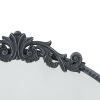 30x32" Classic Design Mirror with Round Shape and Baroque Inspired Frame for Bathroom, Entryway Console Lean Against Wall
