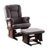 Aeron Chair &amp; Ottoman (2Pc Pk) in Gray Microfiber &amp; Cherry 59338