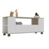 TV Cabinet White and Sonoma Oak 47.2"x13.8"x18.9" Engineered Wood