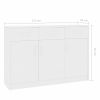 Sideboard White 43.3"x11.8"x29.5" Engineered Wood