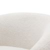 Orisfur. Modern Comfy Leisure Accent Chair; Teddy Short Plush Particle Velvet Armchair with Ottoman for Living Room