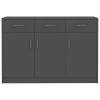 Sideboard Gray 43.3"x11.8"x29.5" Engineered Wood