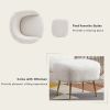 Orisfur. Modern Comfy Leisure Accent Chair; Teddy Short Plush Particle Velvet Armchair with Ottoman for Living Room