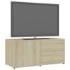 TV Cabinet Sonoma Oak 31.5"x13.4"x14.2" Engineered Wood