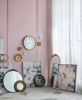 30x32" Classic Design Mirror with Round Shape and Baroque Inspired Frame for Bathroom, Entryway Console Lean Against Wall
