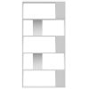 Book Cabinet/Room Divider White 31.5"x9.4"x62.6" Engineered Wood