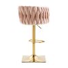 COOLMORE Vintage Bar Stools with Back and Footrest Counter Height Dining Chairs 2PC/SET