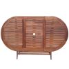 7 Piece Patio Dining Set Solid Acacia Wood