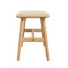 Woven Design Natural Oak Wood Dining Bench Bed Bench for Dining Room; Bedroom; Bathroom