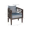 [Only support Drop Shipping Buyer] Crackle Accent Chair; wood frame with cushion; Morrocco; KD