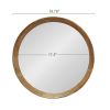 D20x1.5"Transitional Decor Style Mango Wood Wall Mirror Wall Decor with Frame of Solid Mango Wood for Bathroom,Entryway Console Lean Against Wall