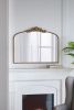 40x31" Baroque Inspired Gold Mirror for Dresser Wall Decor with Luxurious Look., over Fireplace Mantel, Bathroom