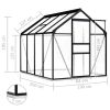 Greenhouse with Base Frame Anthracite Aluminum 51.1 ftÂ²