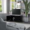 TV Cabinet Black 31.5"x13.4"x14.2" Engineered Wood