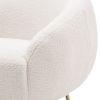 Orisfur. Modern Comfy Leisure Accent Chair; Teddy Short Plush Particle Velvet Armchair with Ottoman for Living Room